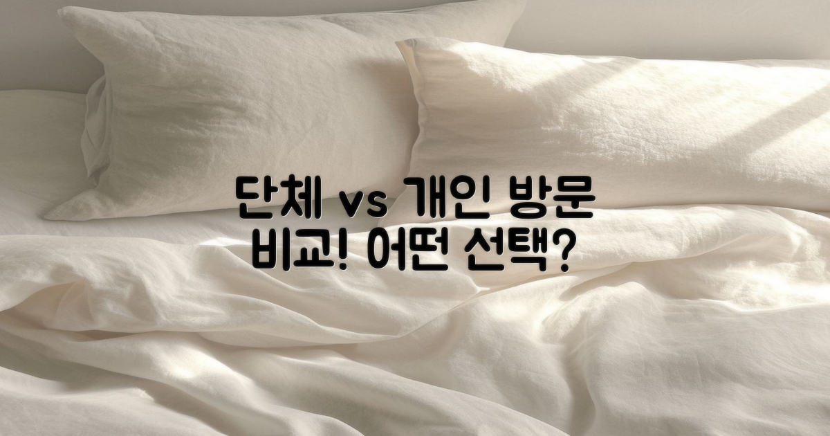 단체와 개인 방문 비교