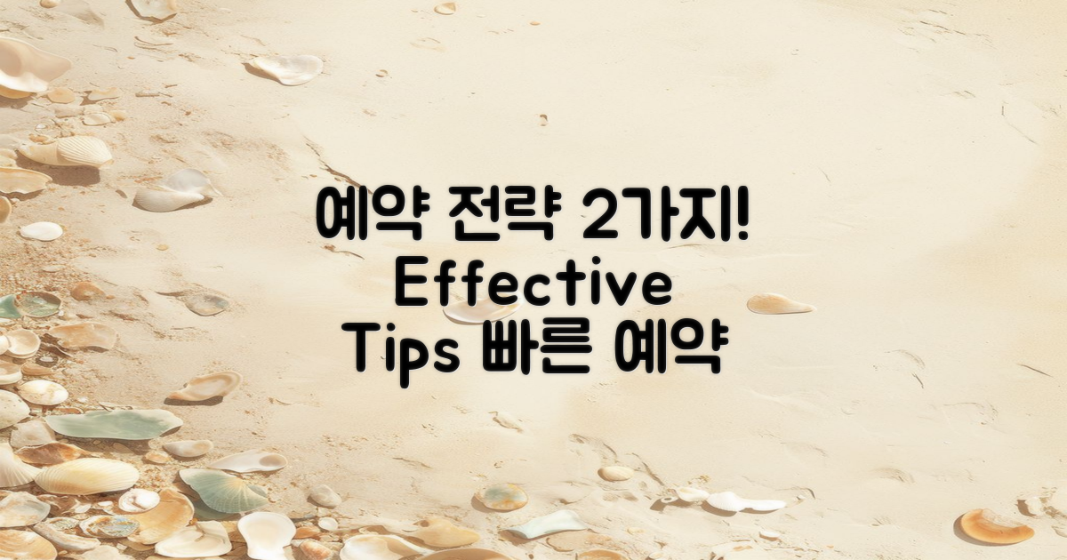 2가지 예약 전략 제안