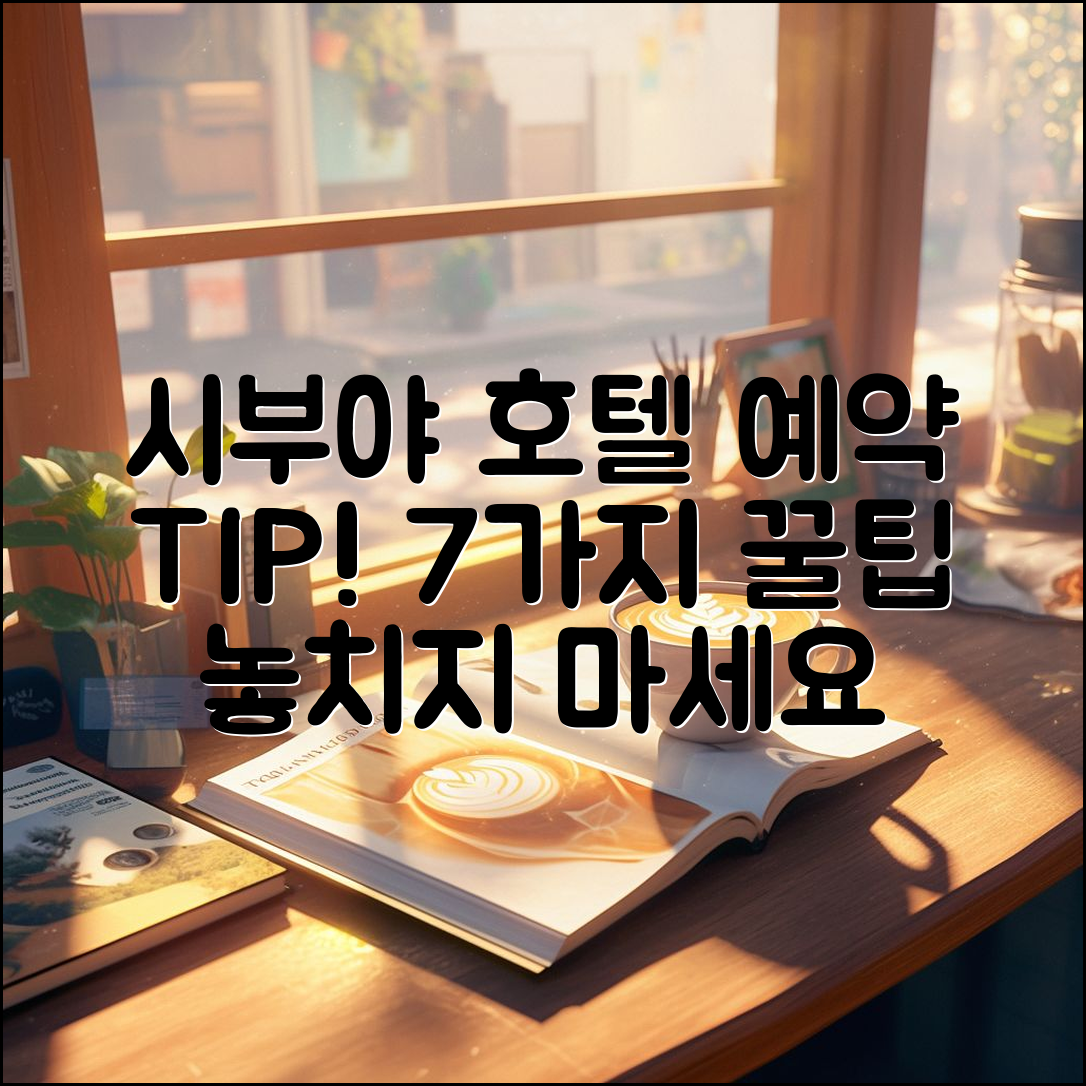 시부야토부 호텔 예약 팁 7가지